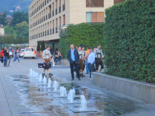 Plaza of the Merano Spa Hotel.